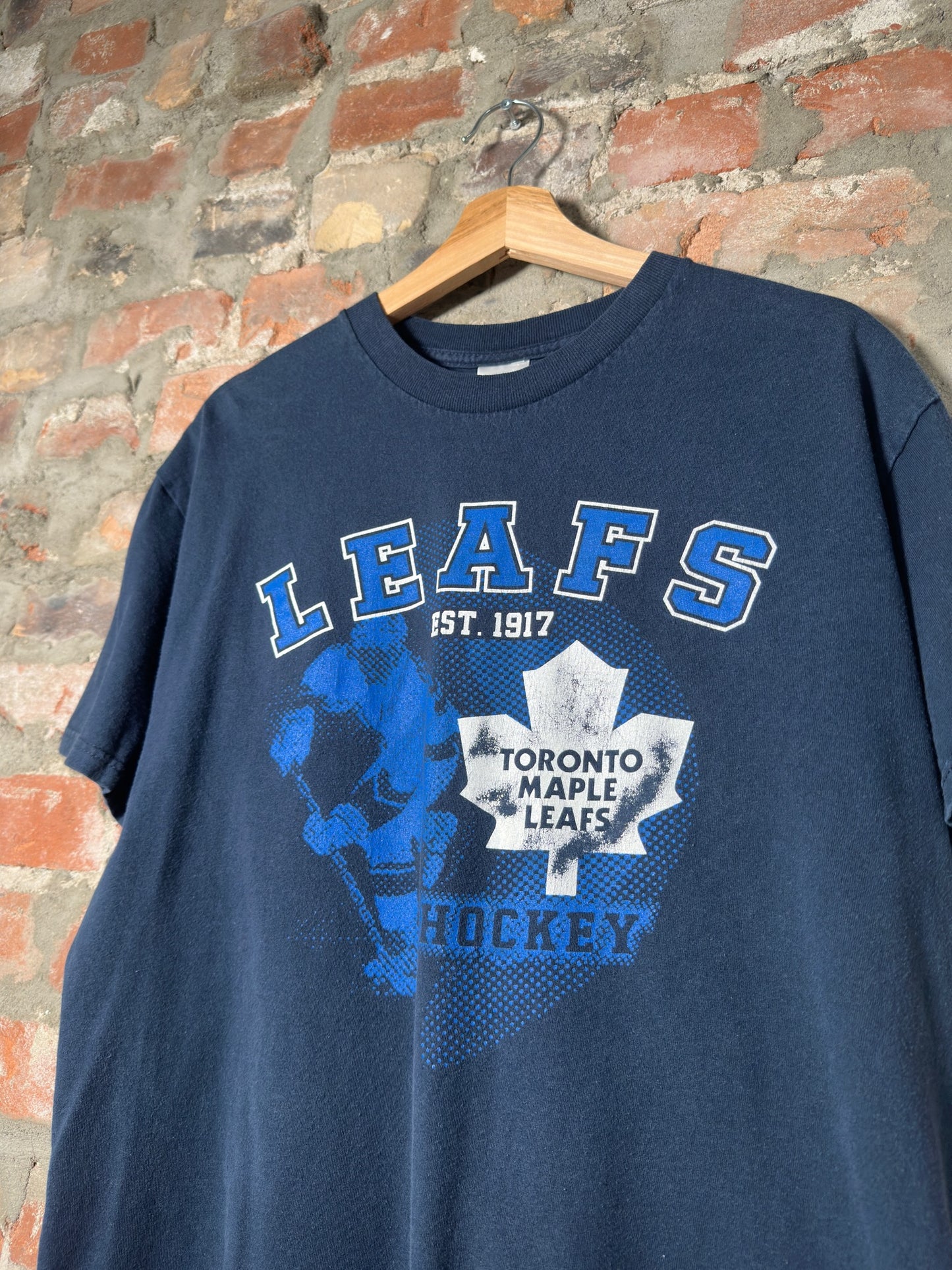 00s Toronto Maple Leafs Tee Navy Sz L