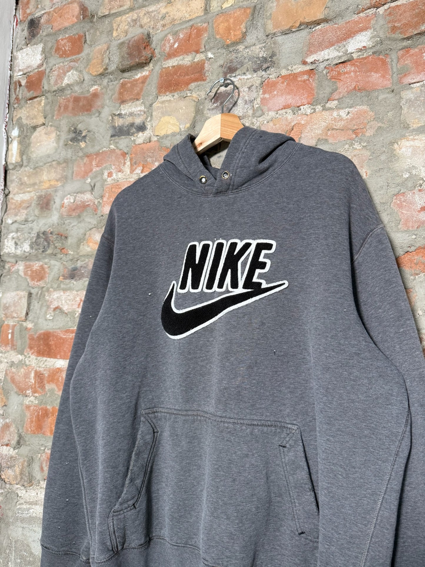 (XL) 00s Nike Distressed Grey Hoodie