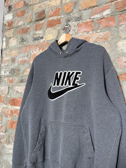 (XL) 00s Nike Distressed Grey Hoodie
