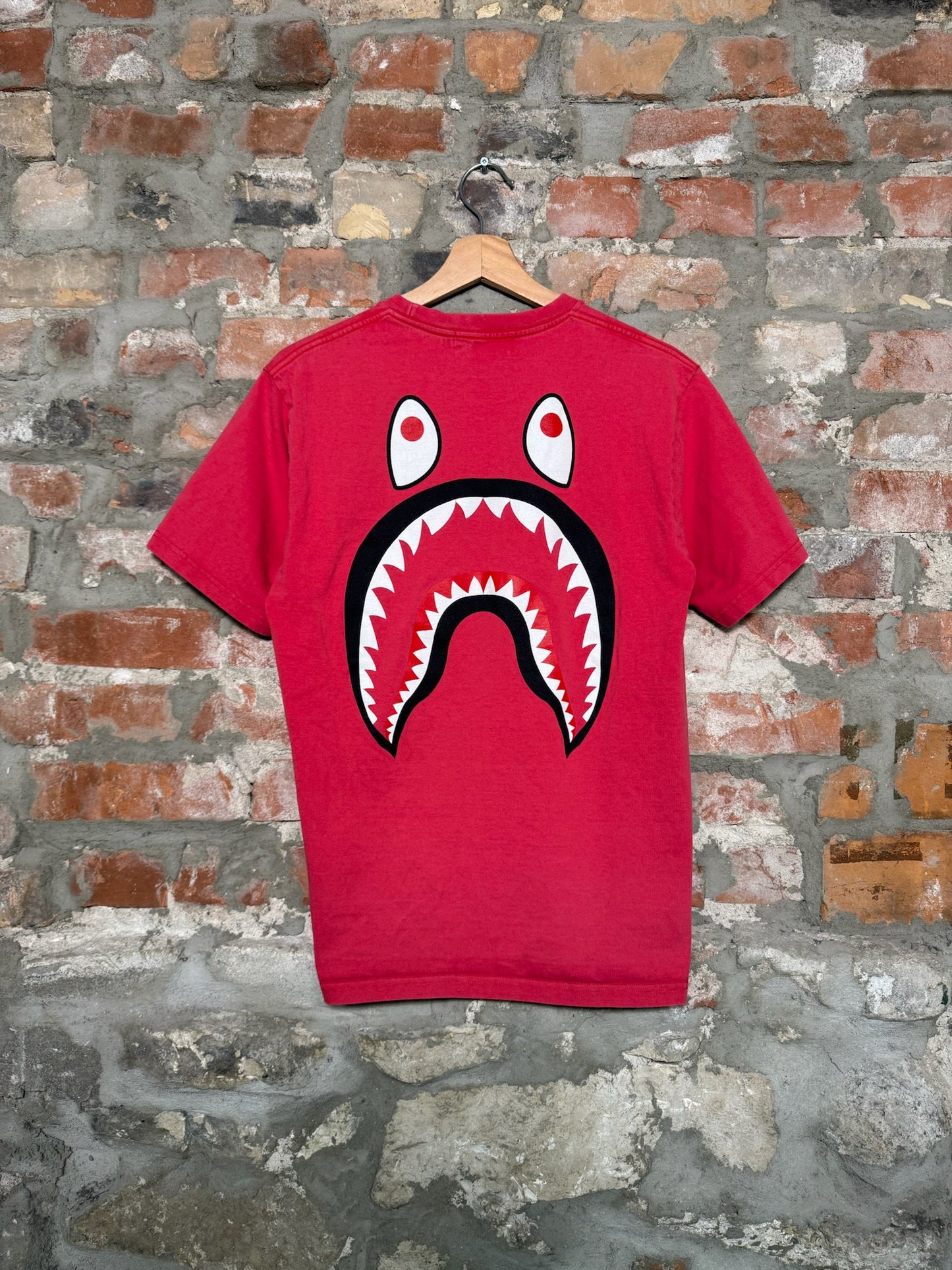 (M) Bape WGM Shark Red T-Shirt