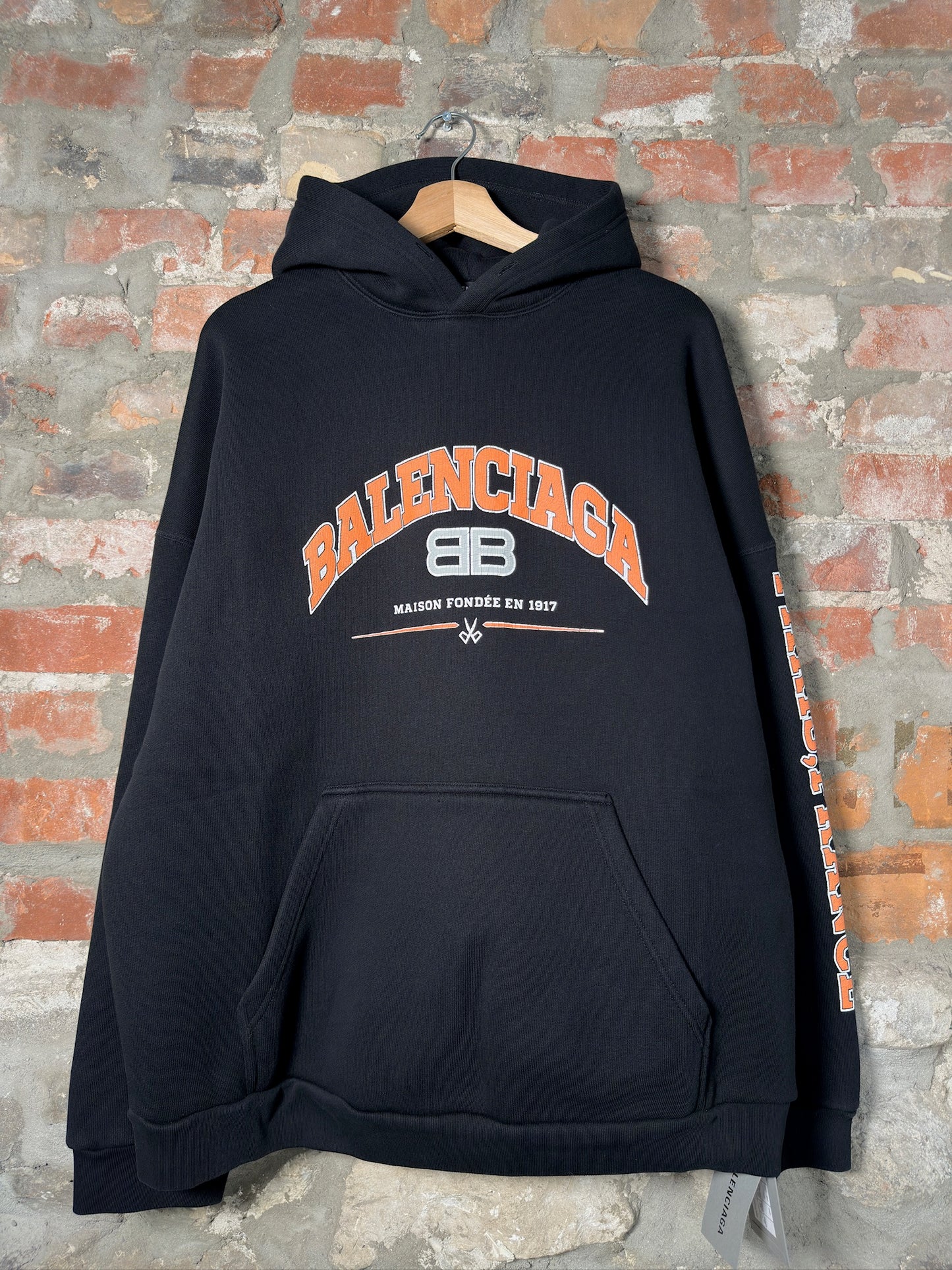 Balenciaga Maison Wide Fit Hoodie Sz M