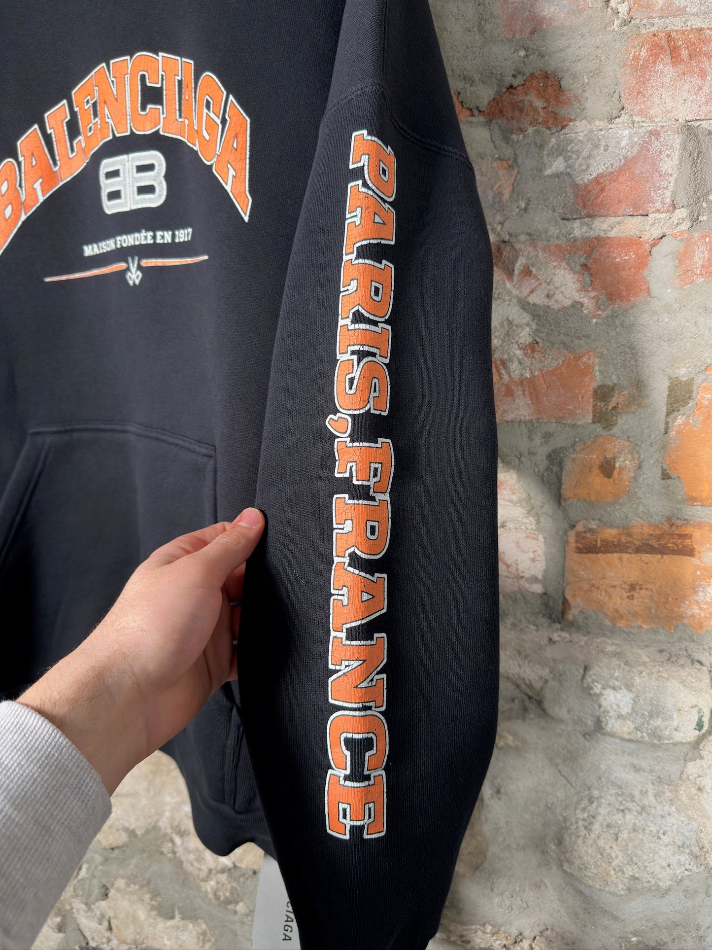 Balenciaga Maison Wide Fit Hoodie Sz M