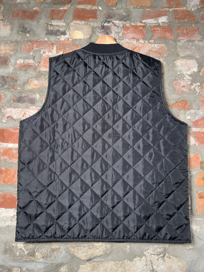 Vtg Tough Duck Vest Black Sz L