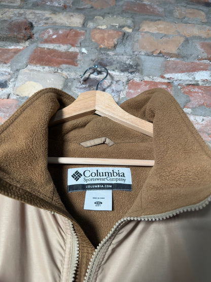 Vtg Columbia Zip-Up Jacket Beige Sz XXL