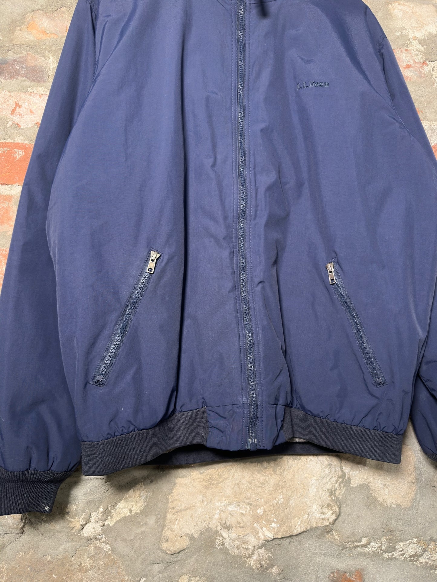 90s L.L. Bean Zip-Up Jacket Navy Sz L