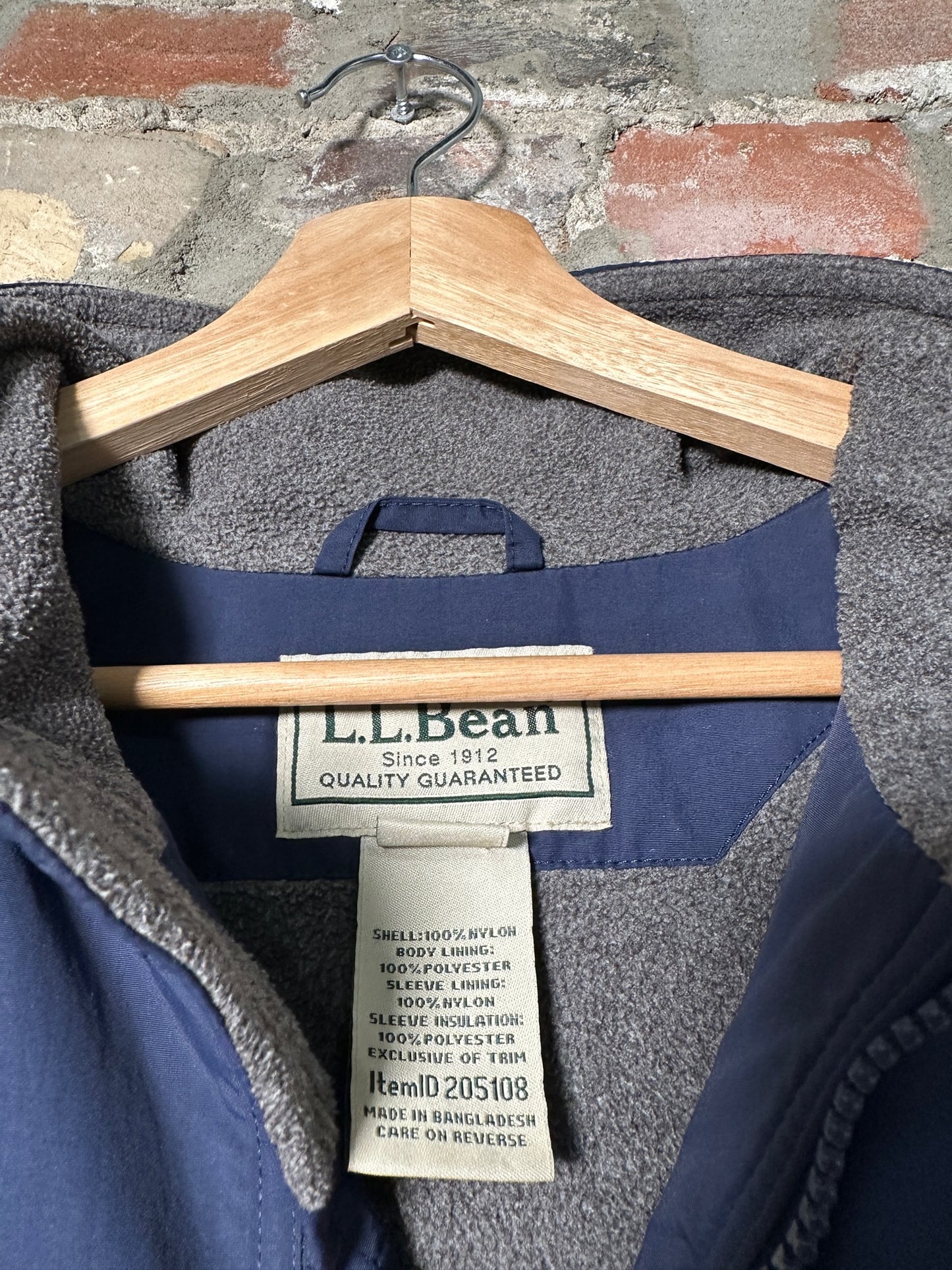 90s L.L. Bean Zip-Up Jacket Navy Sz L