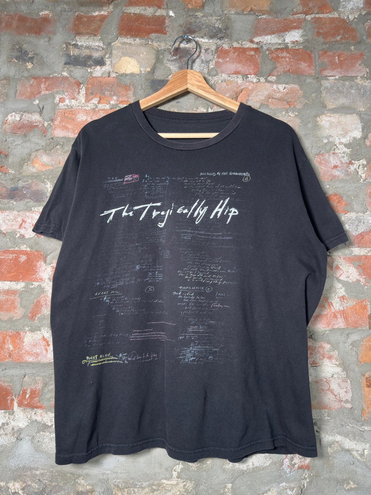 Vtg The Tragically Hip Man Machine Poem Tee Sz L