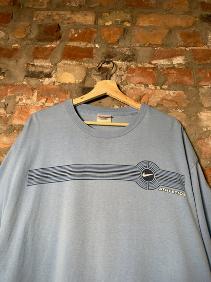 Y2k Nike Athletics Blue Tee Sz XL