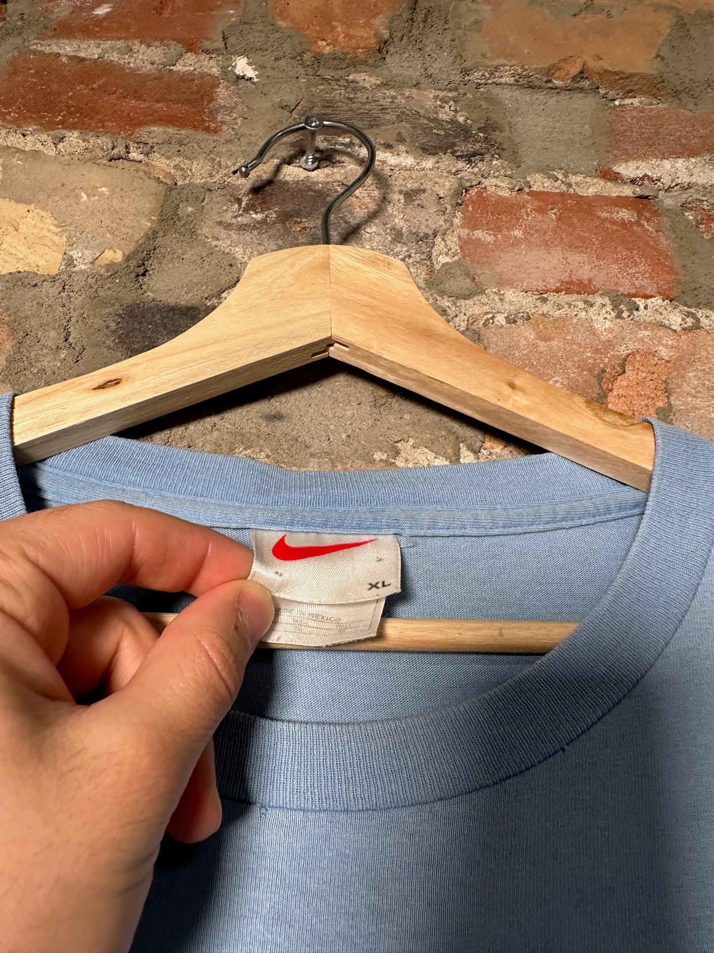 Y2k Nike Athletics Blue Tee Sz XL