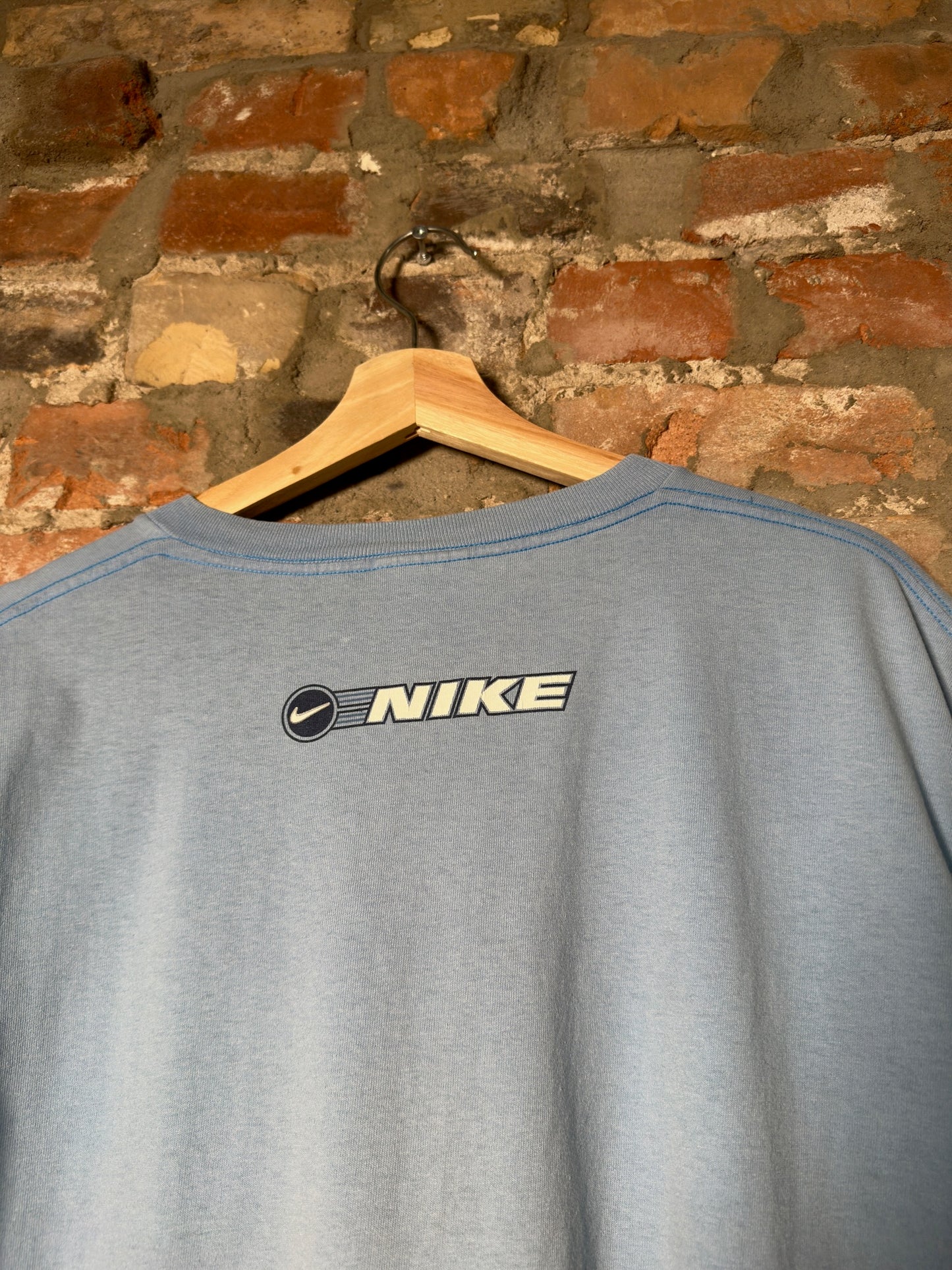 Y2k Nike Athletics Blue Tee Sz XL