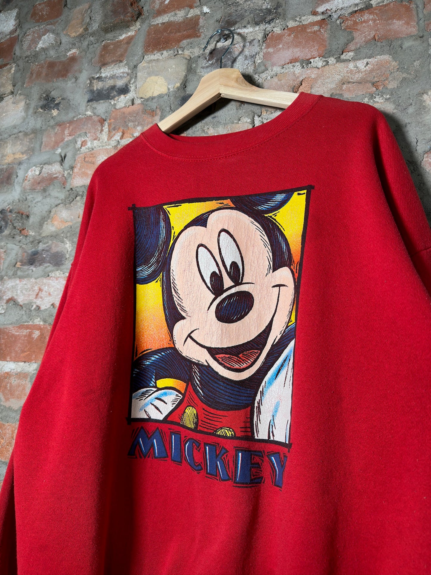 90s Mickey Mouse Red Crewneck Sz XXL
