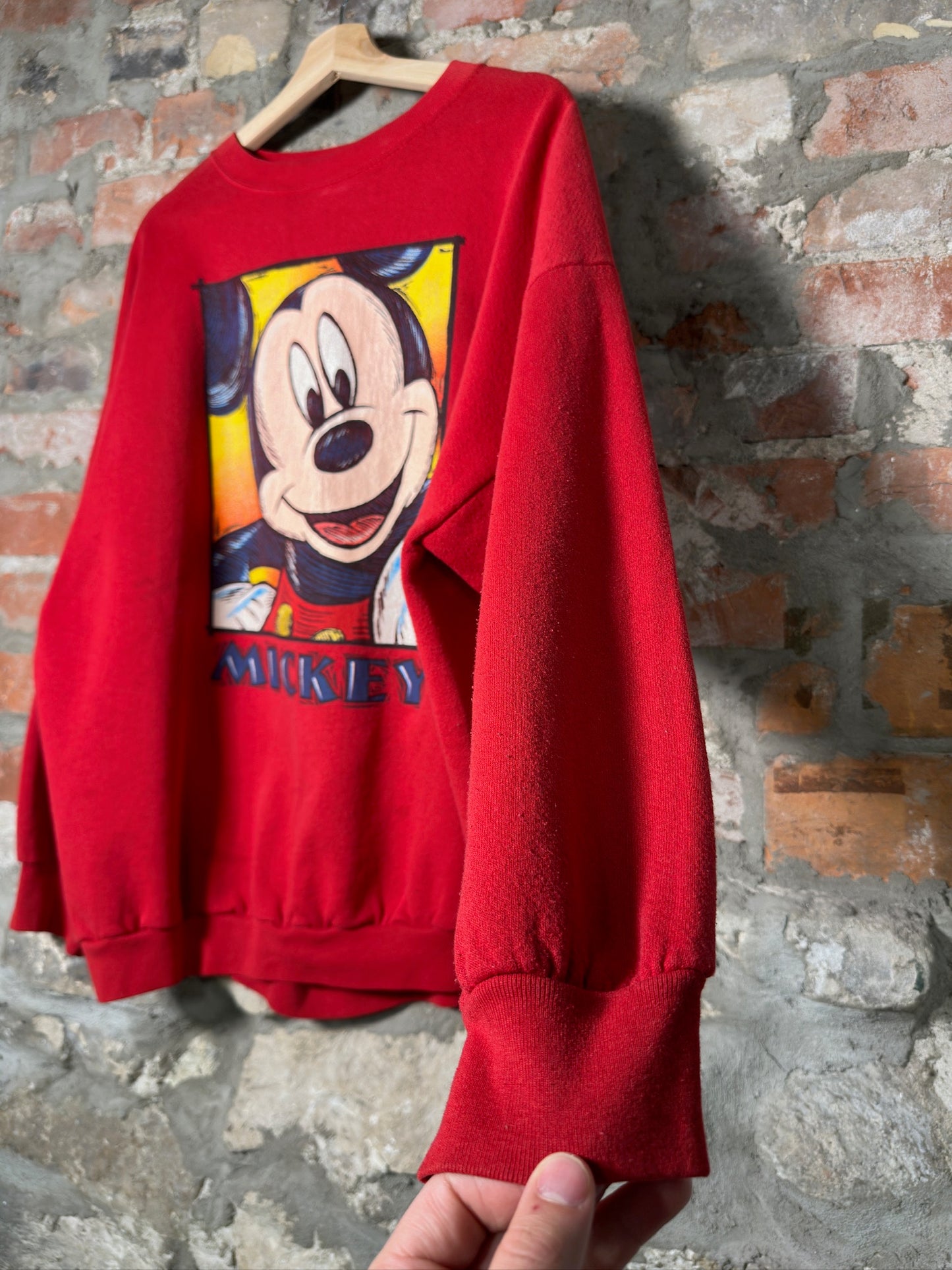 90s Mickey Mouse Red Crewneck Sz XXL