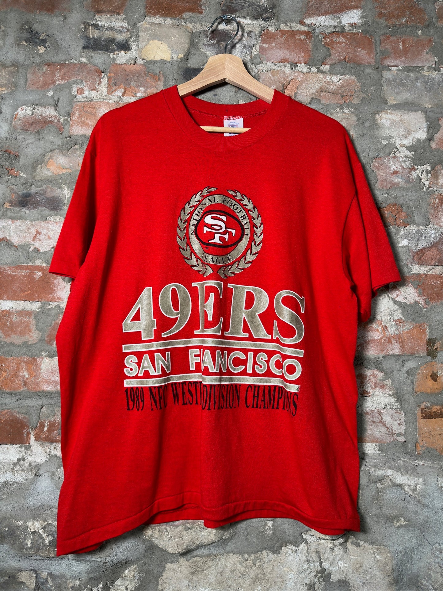 89" San Francisco 49ers Tee Red Sz XL