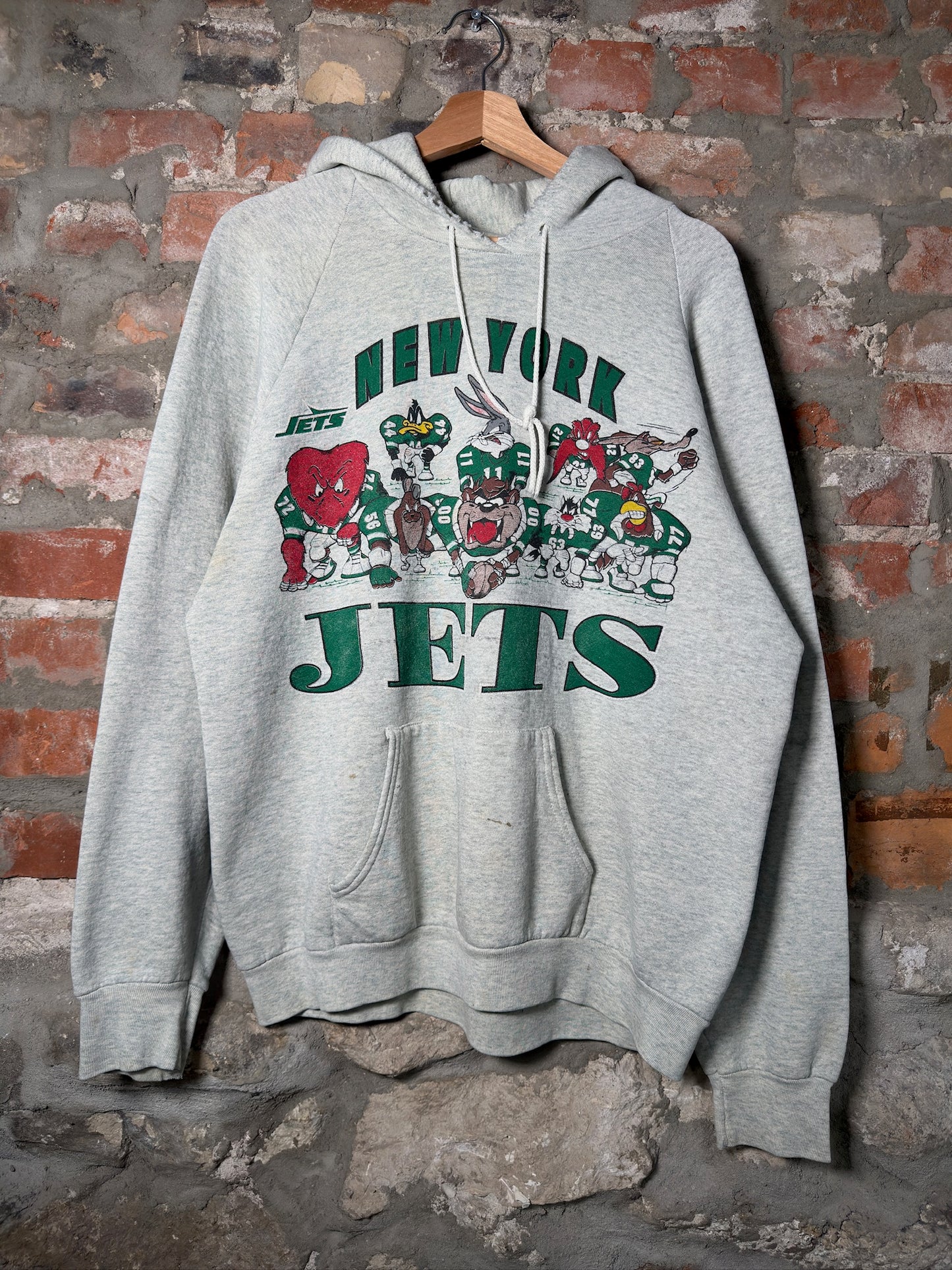(XL) 90s New York Jets Looney Tunes Hoodie