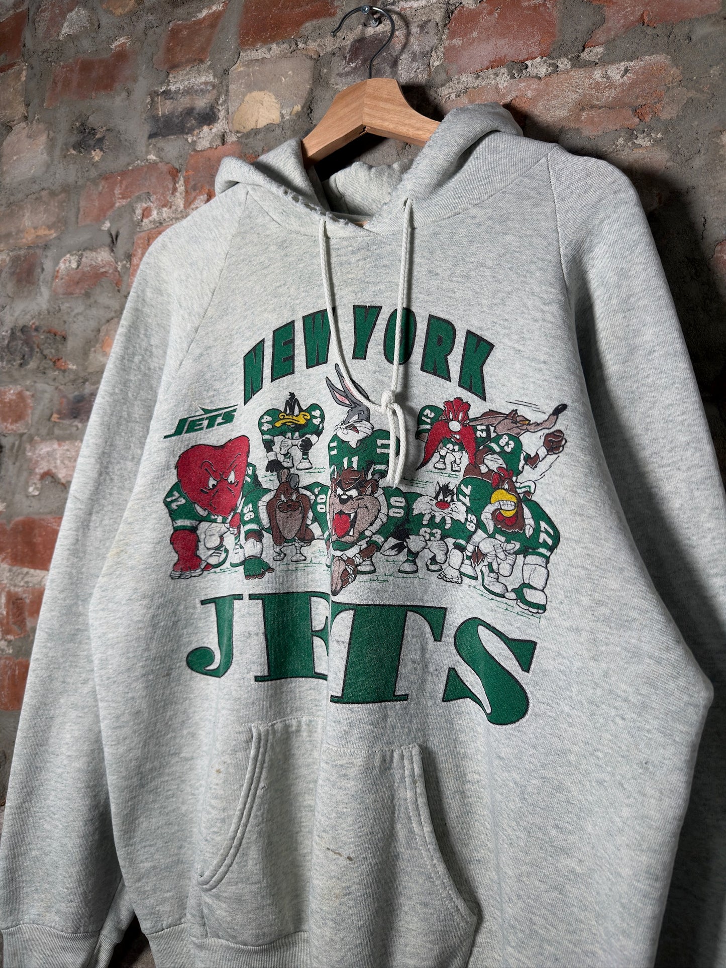 (XL) 90s New York Jets Looney Tunes Hoodie