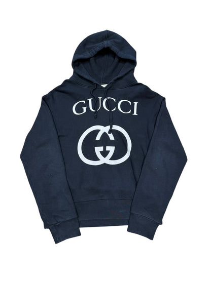 Gucci Interlocking GG Logo Hoodie Sz L