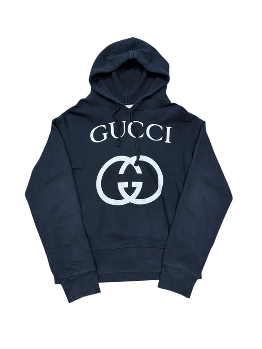 Gucci Interlocking GG Logo Hoodie Sz L