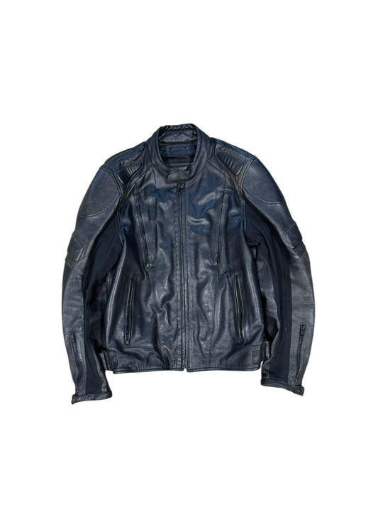 Vtg Wilsons Leather Biker Jacket Sz XL