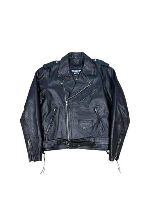 Vtg Bikers Club Leather Jacket Sz XL