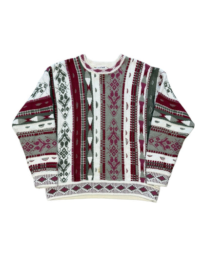 Vtg Mister Leonard 3D Style Knit Sweater Sz L