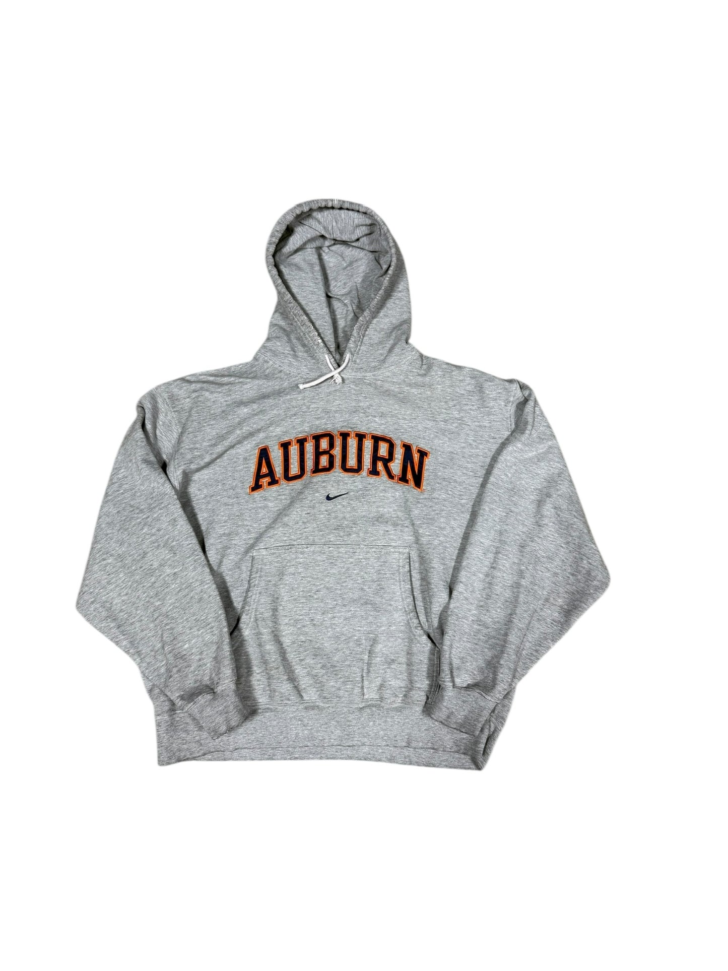 00s Nike Auburn Middle Swoosh Hoodie Grey Sz XL