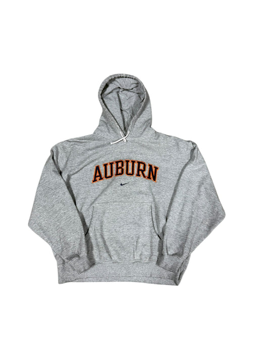 00s Nike Auburn Middle Swoosh Hoodie Grey Sz XL
