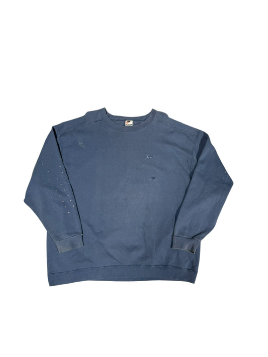 90s Nike Blue Faded Crewneck Sz XXL