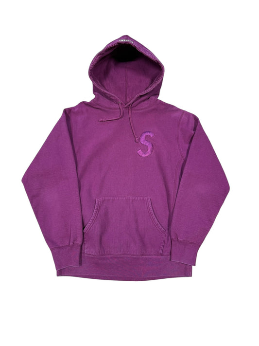 Supreme S Logo Purple Hoodie Sz L