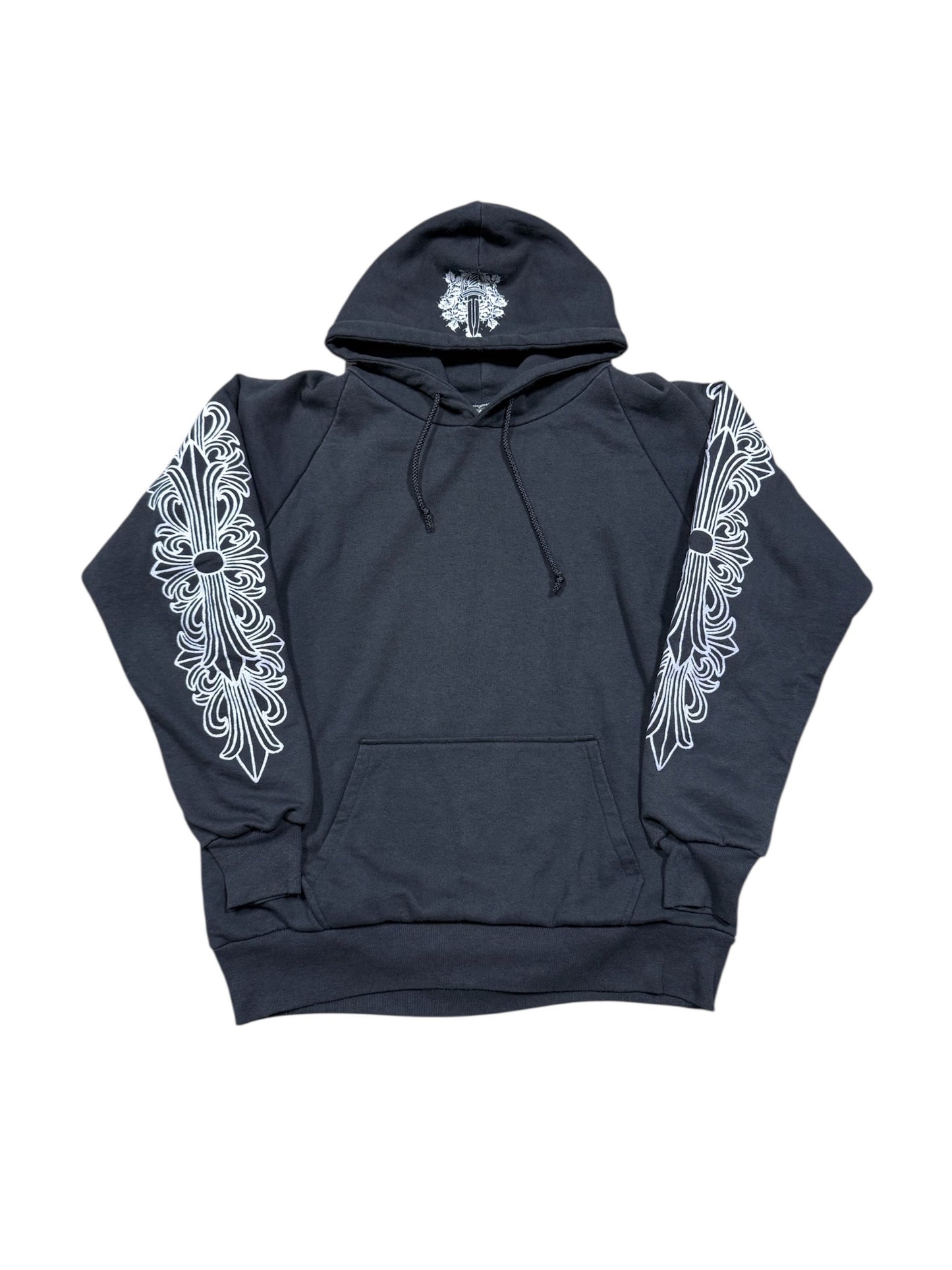 90s Chrome Hearts Waffle Lined Hoodie Sz M